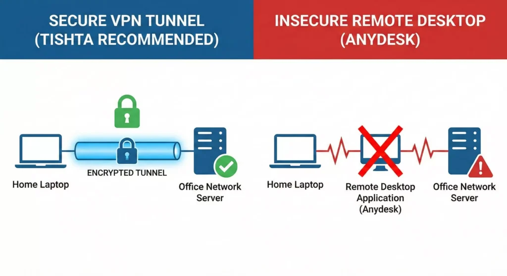 راه اندازی دورکاری امن و VPN سازمانی در قم