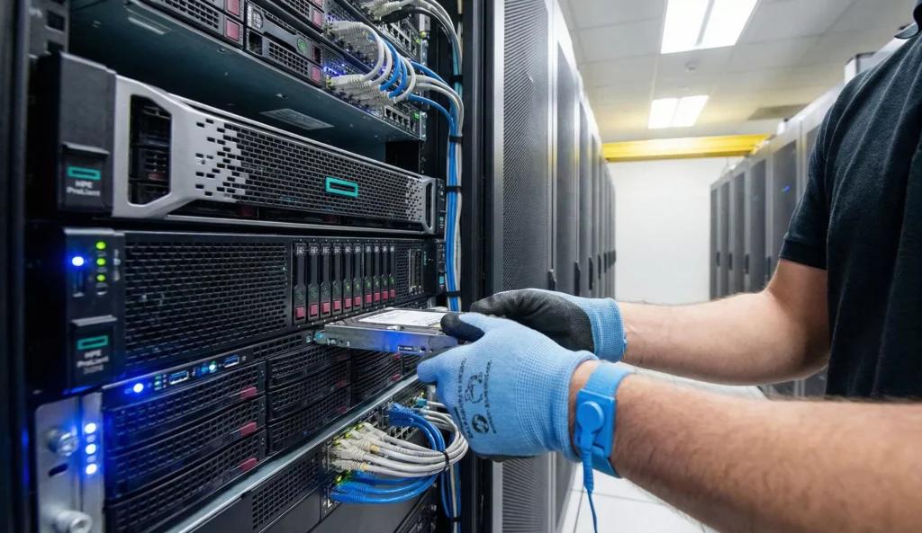 ارتقای هارد و رم سرور HP در قم